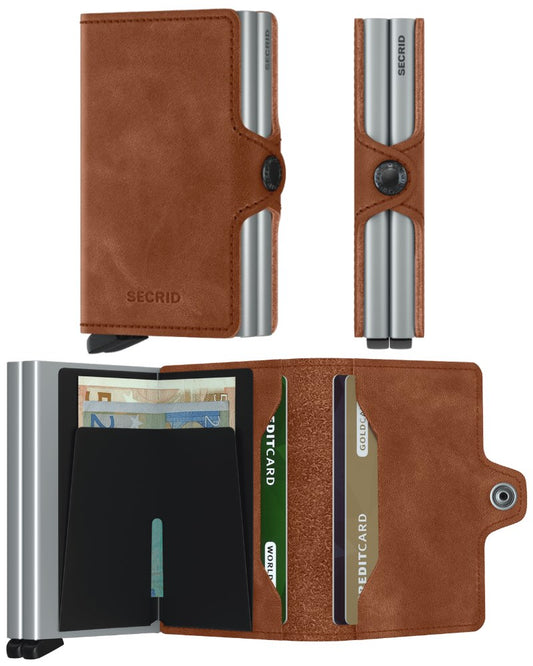 Secrid Twinwallet Vintage Cognac-Silver 