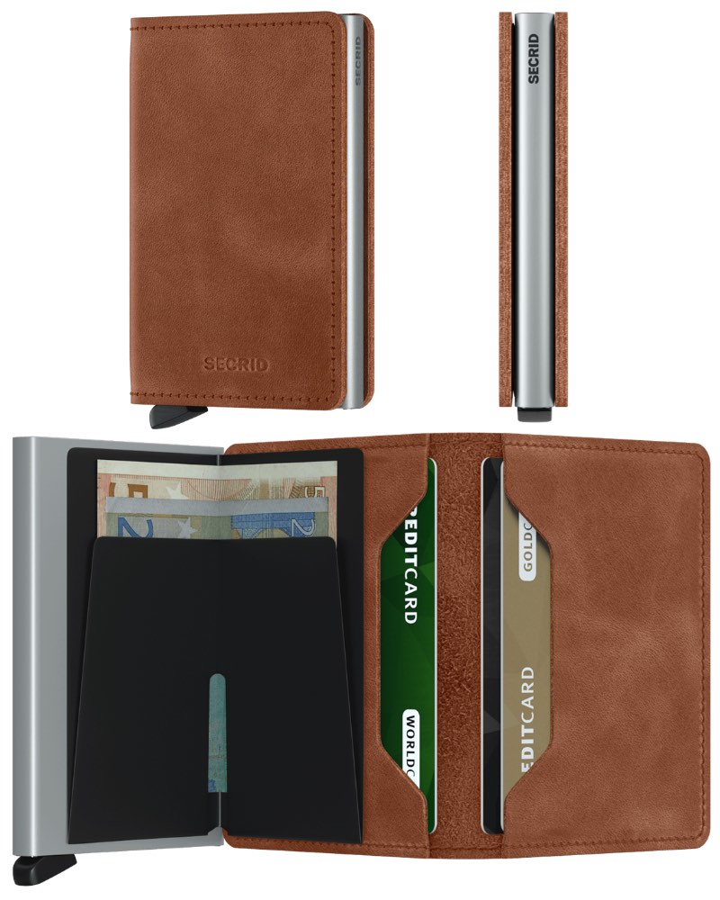 Secrid Slimwallet Vintage Cognac-Silver 