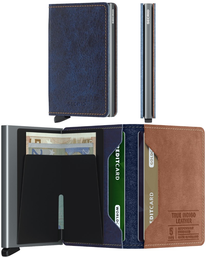 Secrid Slimwallet - Indigo 5 - Titanium