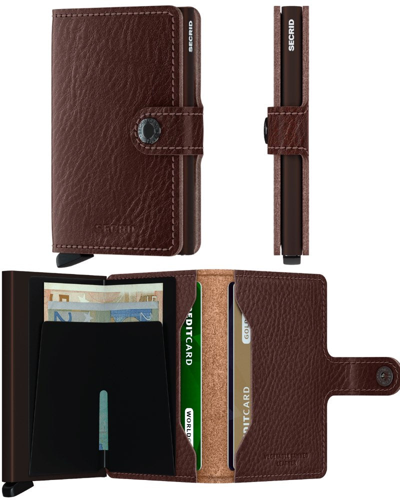 Miniwallet - Veg Tanned - Espresso Brown