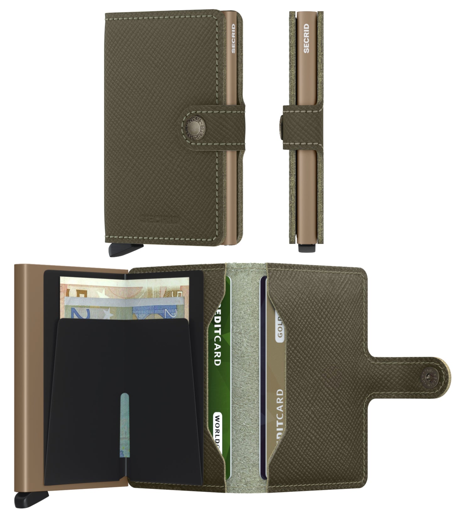 Secrid Miniwallet - Saffiano Olive