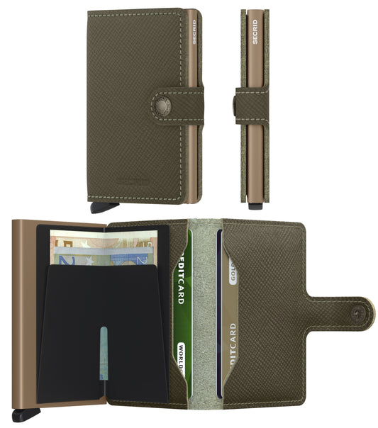 Secrid Miniwallet - Saffiano Olive