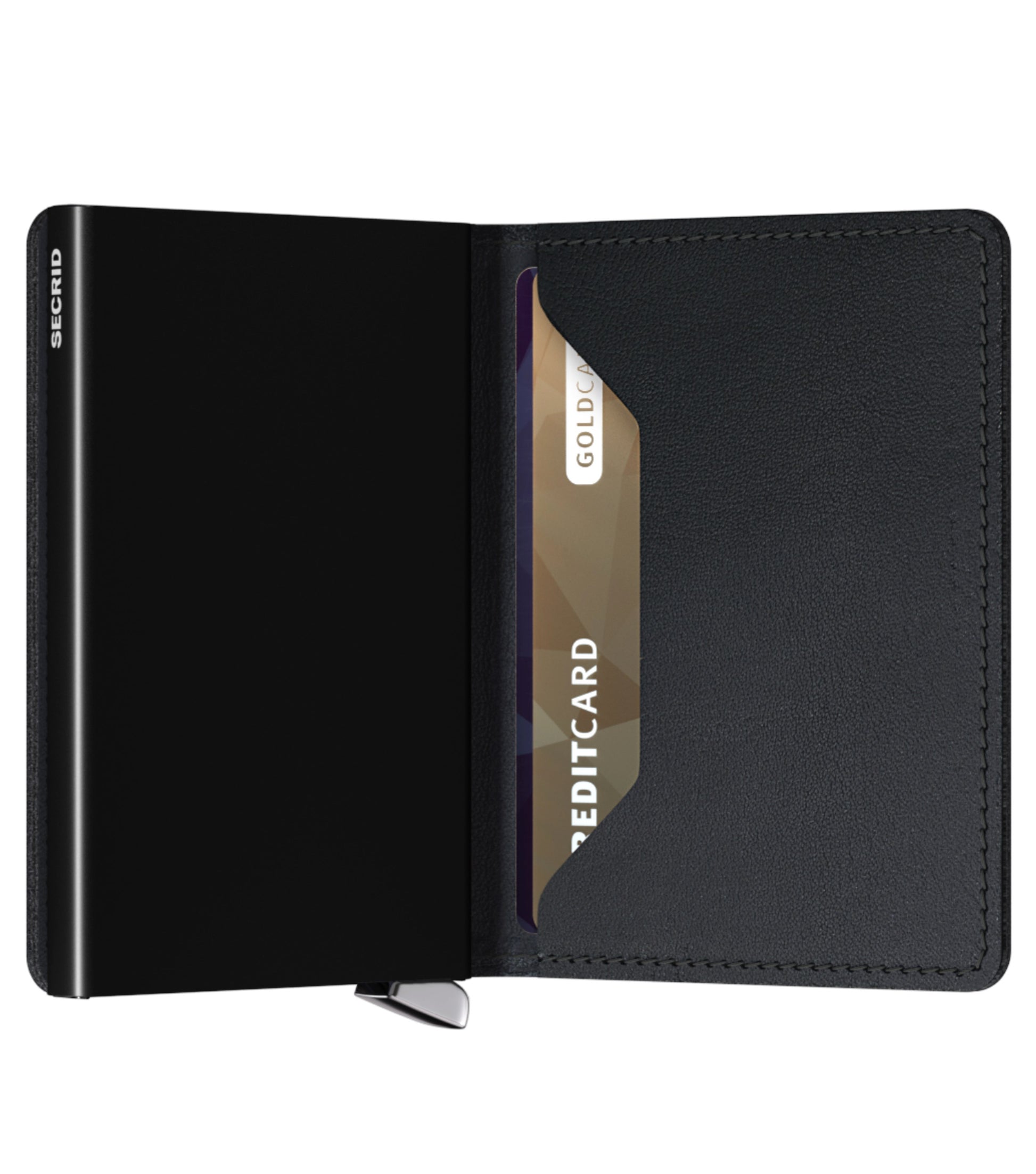 Includes interior pockets for holding 6 extra cards, notes, receipts, business cards