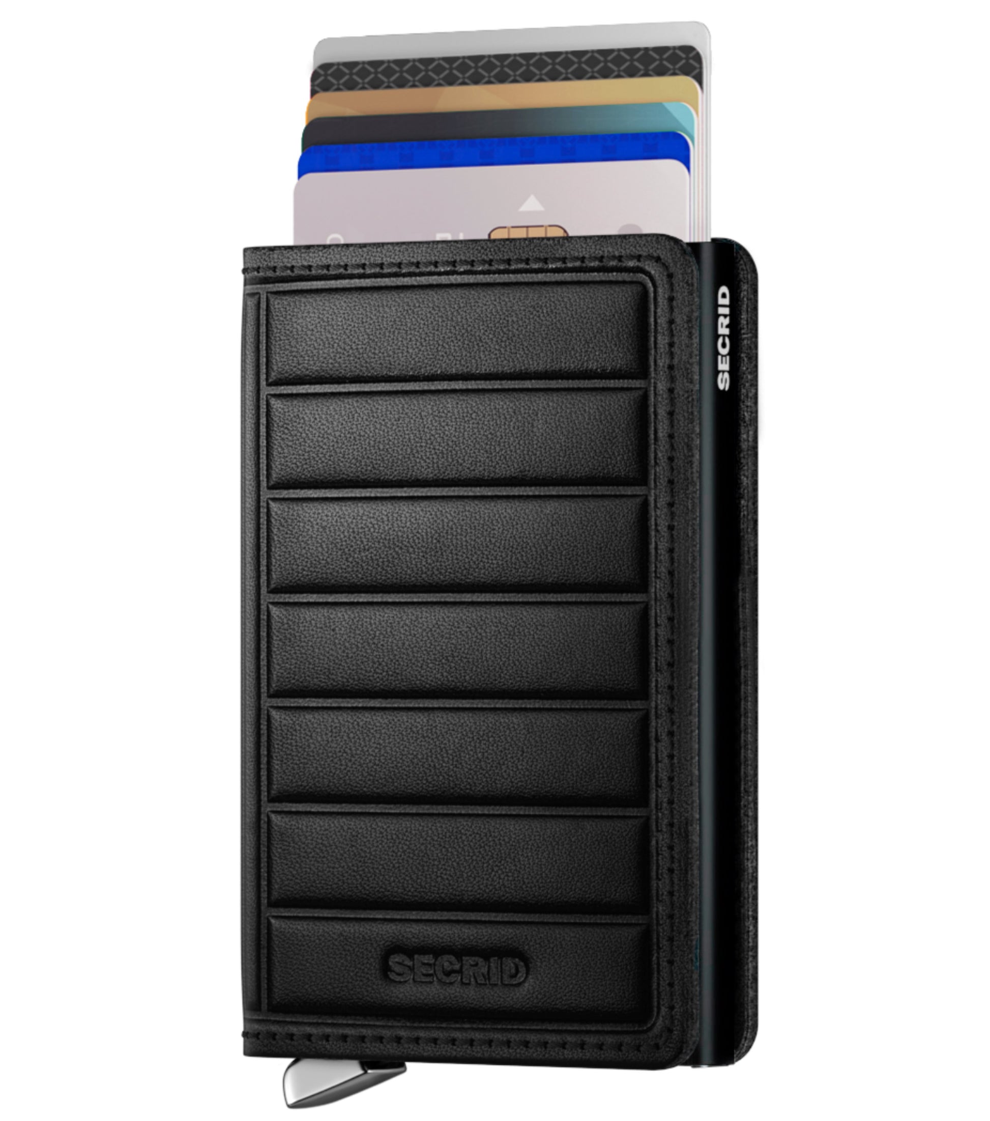 Secrid Premium Slimwallet Compact RFID Wallet - Emboss Lines Black