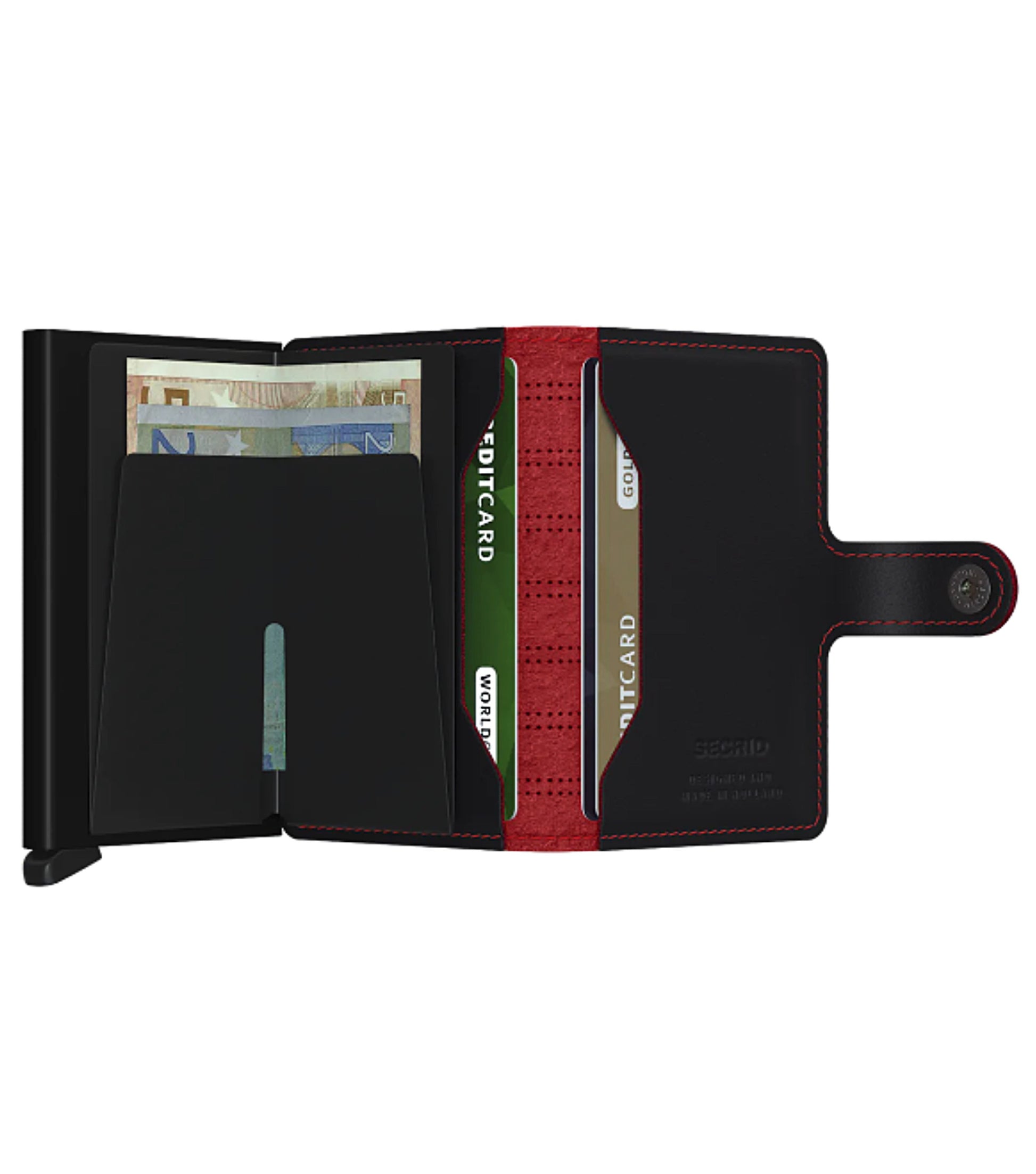 Includes two interior pockets for holding cards, notes, receipts, business cards and some coins