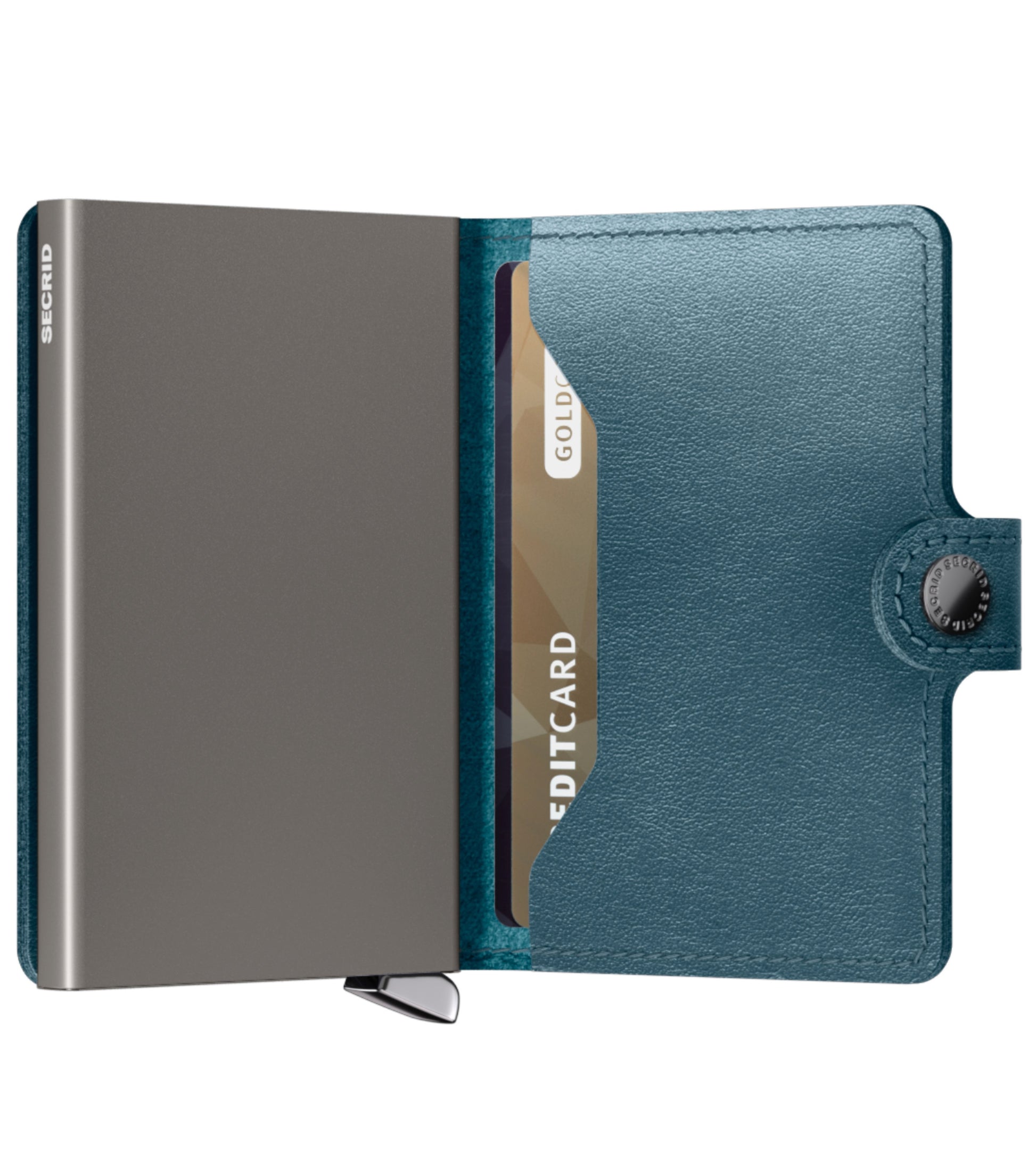 Made from soft high-quality leather with anodised aluminium card protector