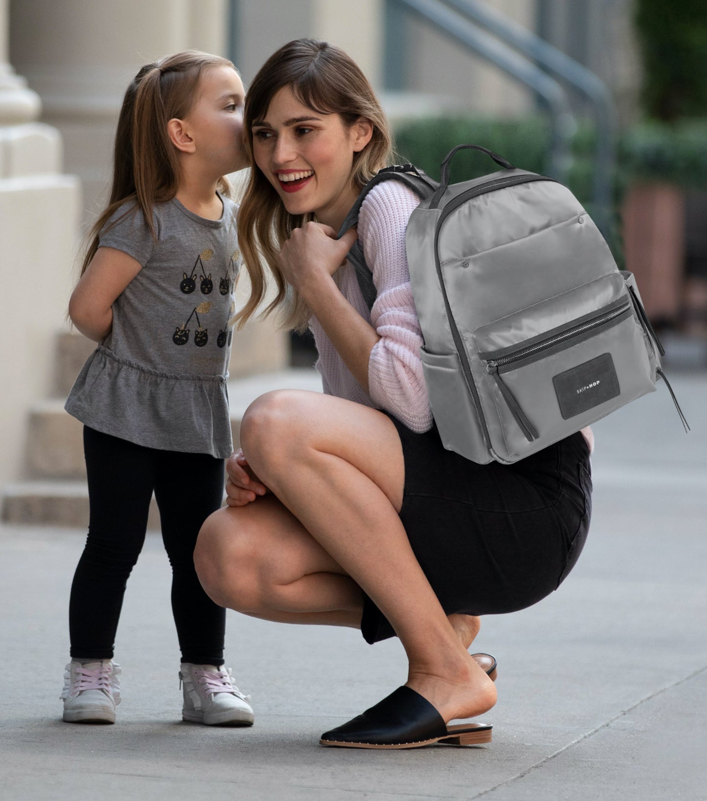 Skip Hop Skyler Nappy Backpack - Shiny Grey