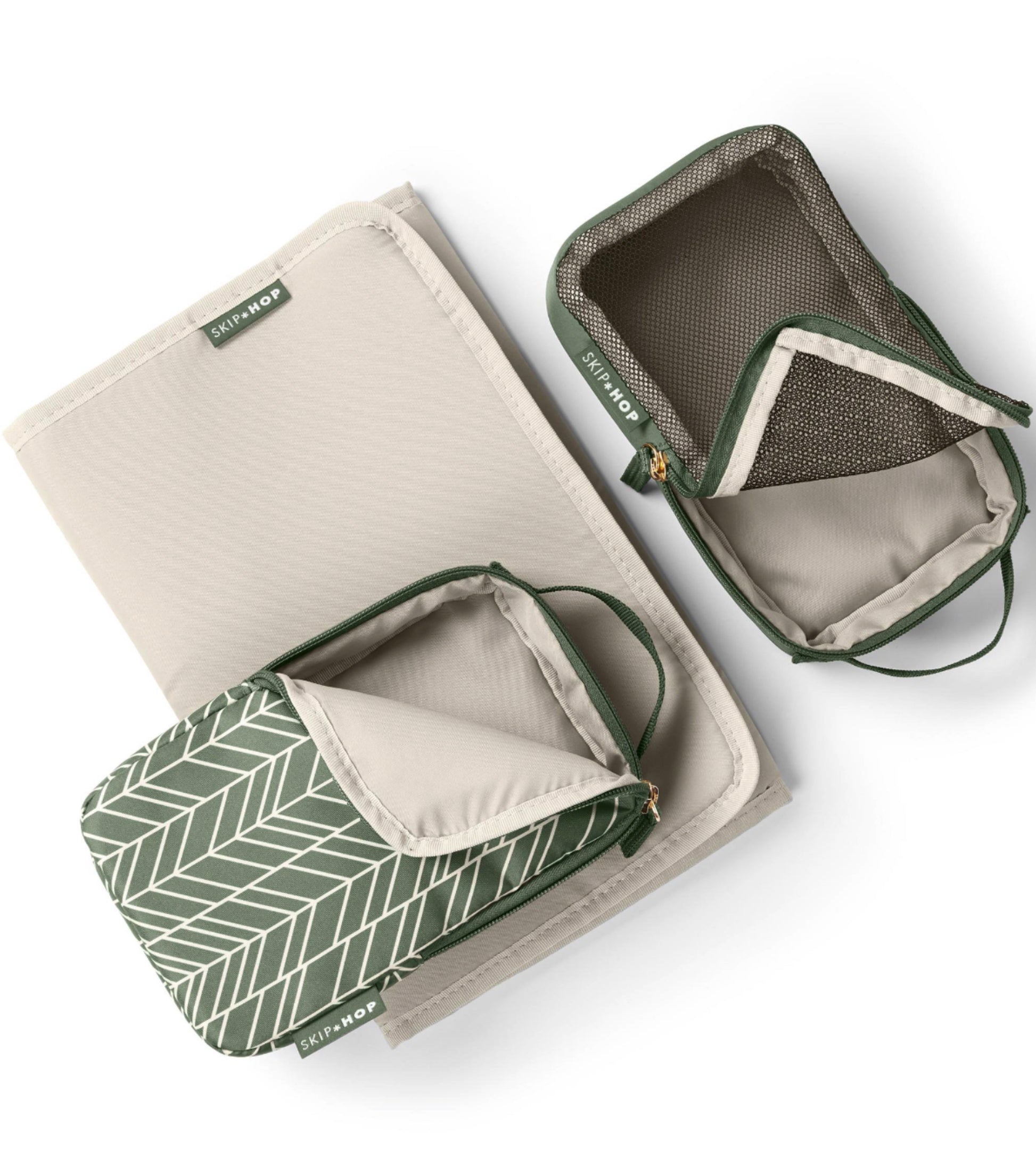 Cushioned changing pad and storage cubes