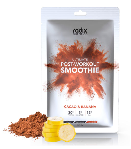 Radix Nutrition Ultimate Post-Workout Smoothie - Cacao and Banana - 250kcal (10 Pack)