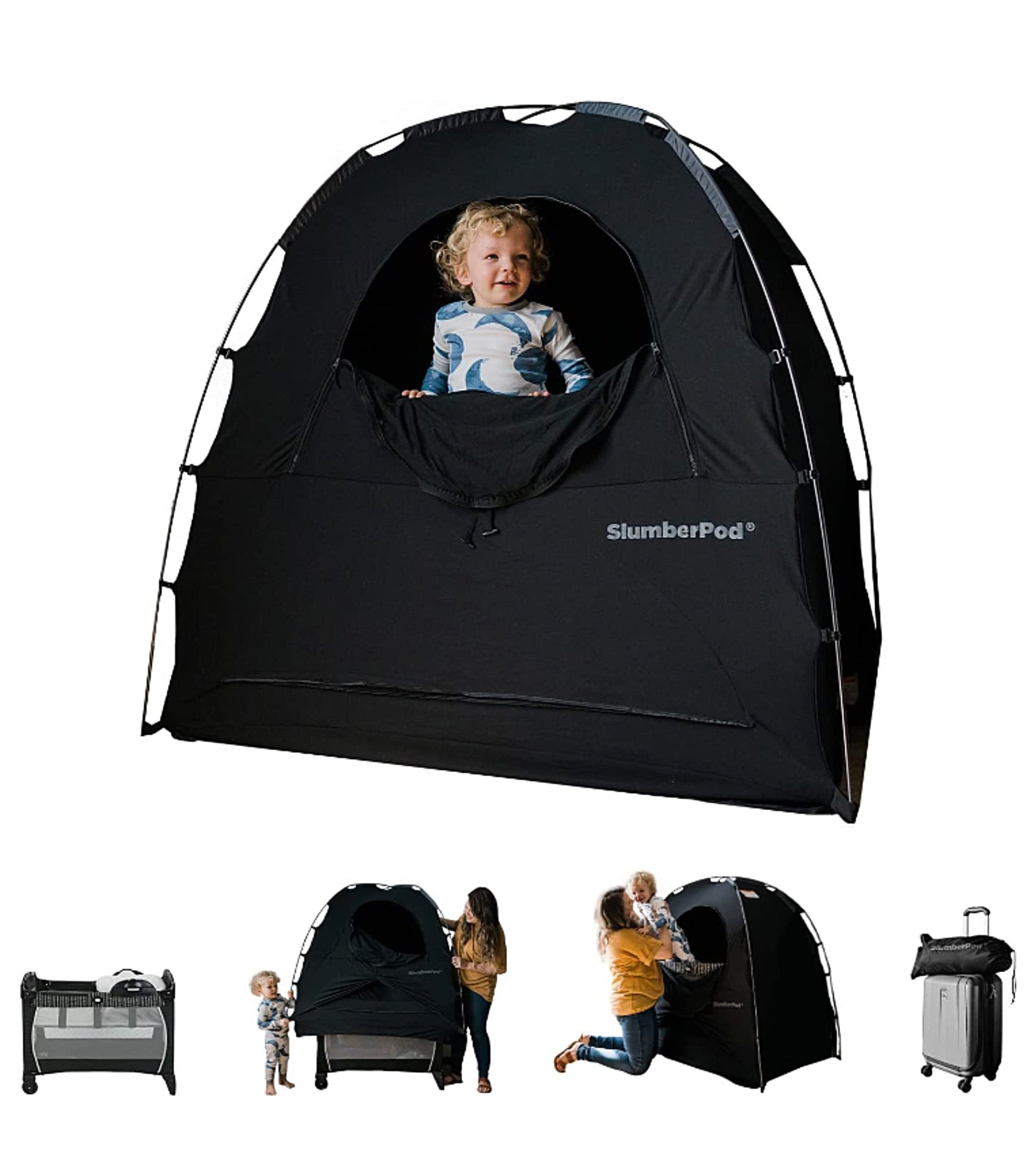 SlumberPod is a quick-assembly privacy pod that helps babies/toddlers get a good night's sleep