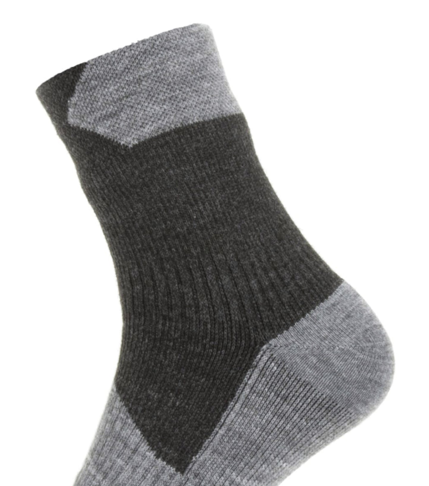 Sealskinz Waterproof All Weather Ankle Length Socks - Black / Grey - Small