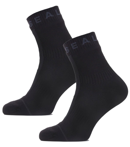 Sealskinz Waterproof All Weather Ankle Length Sock with Hydrostop - Black - Large