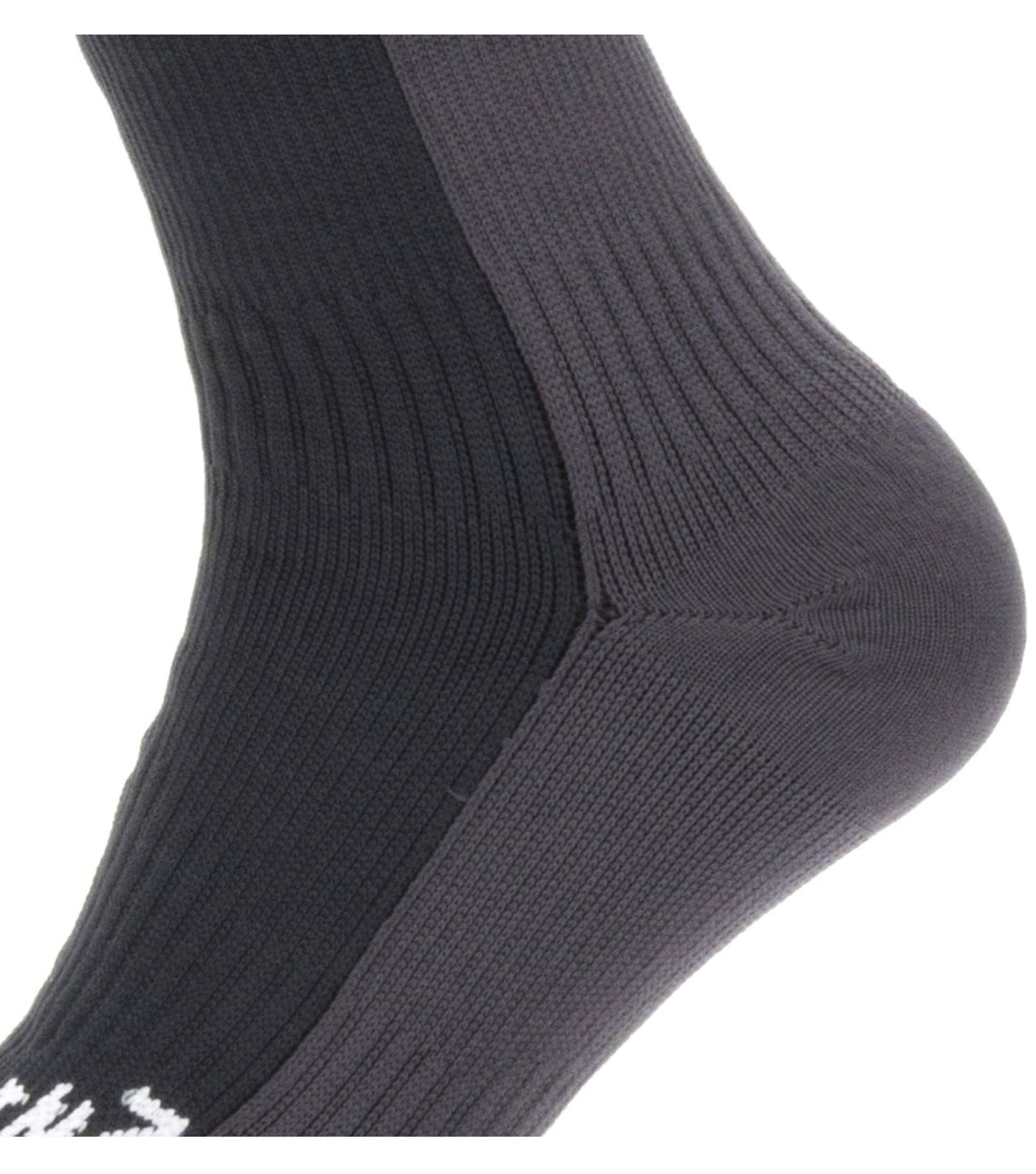 Sealskinz Waterproof Cold Weather Mid Length Socks - Black / Grey - Medium