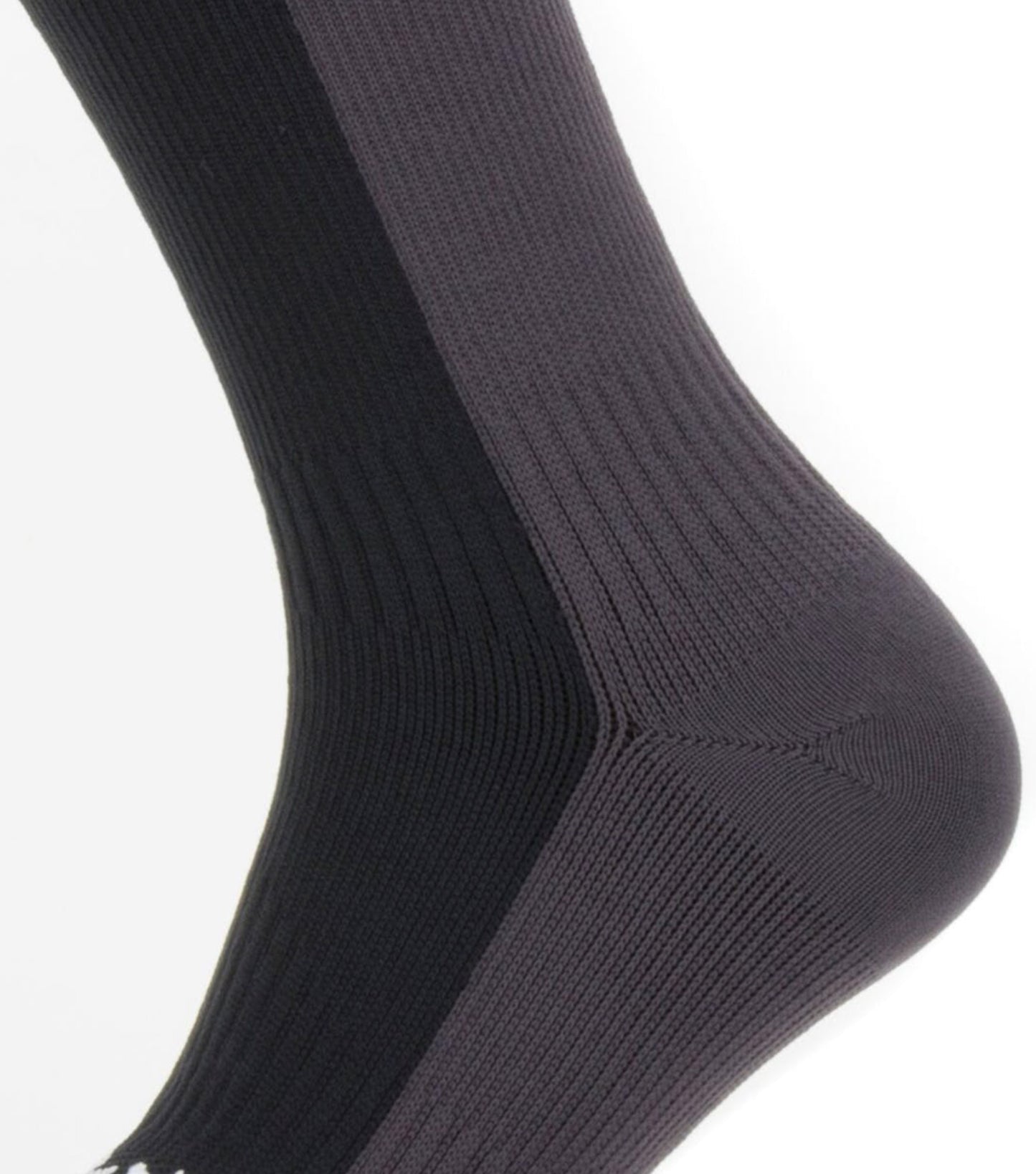 Sealskinz Waterproof Cold Weather Knee Length Socks - Black / Grey - X-Large