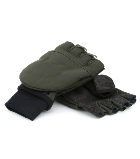 Sealskinz Windproof Cold Weather Convertible Mitt - Olive Green / Black - X-Large