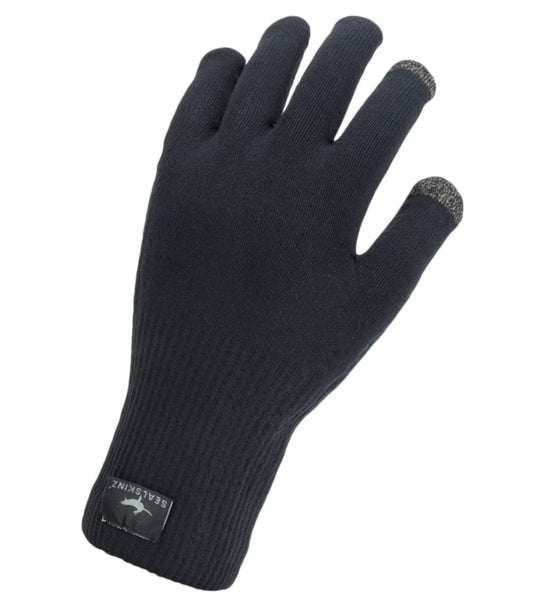 Sealskinz Waterproof All Weather Ultra Grip Knitted Glove (Black) - Large