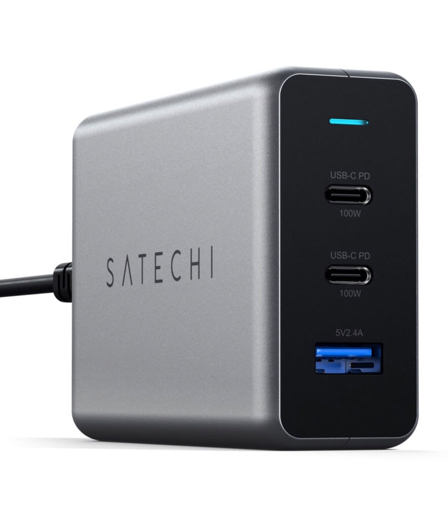 Satechi 100W USB-C PD GaN Compact Charger - Grey