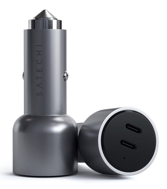 Satechi 40W Dual USB-C PD Car Charger - Space Grey