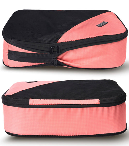 Tosca Small Compression Packing Cubes (2 Pack) - Coral