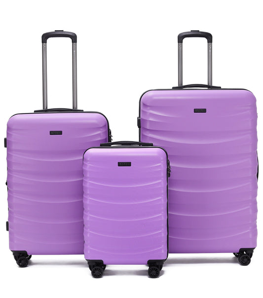 Tosca Interstellar 4-Wheel Expandable Luggage Set of 3 - Violet (Small, Medium and Large)