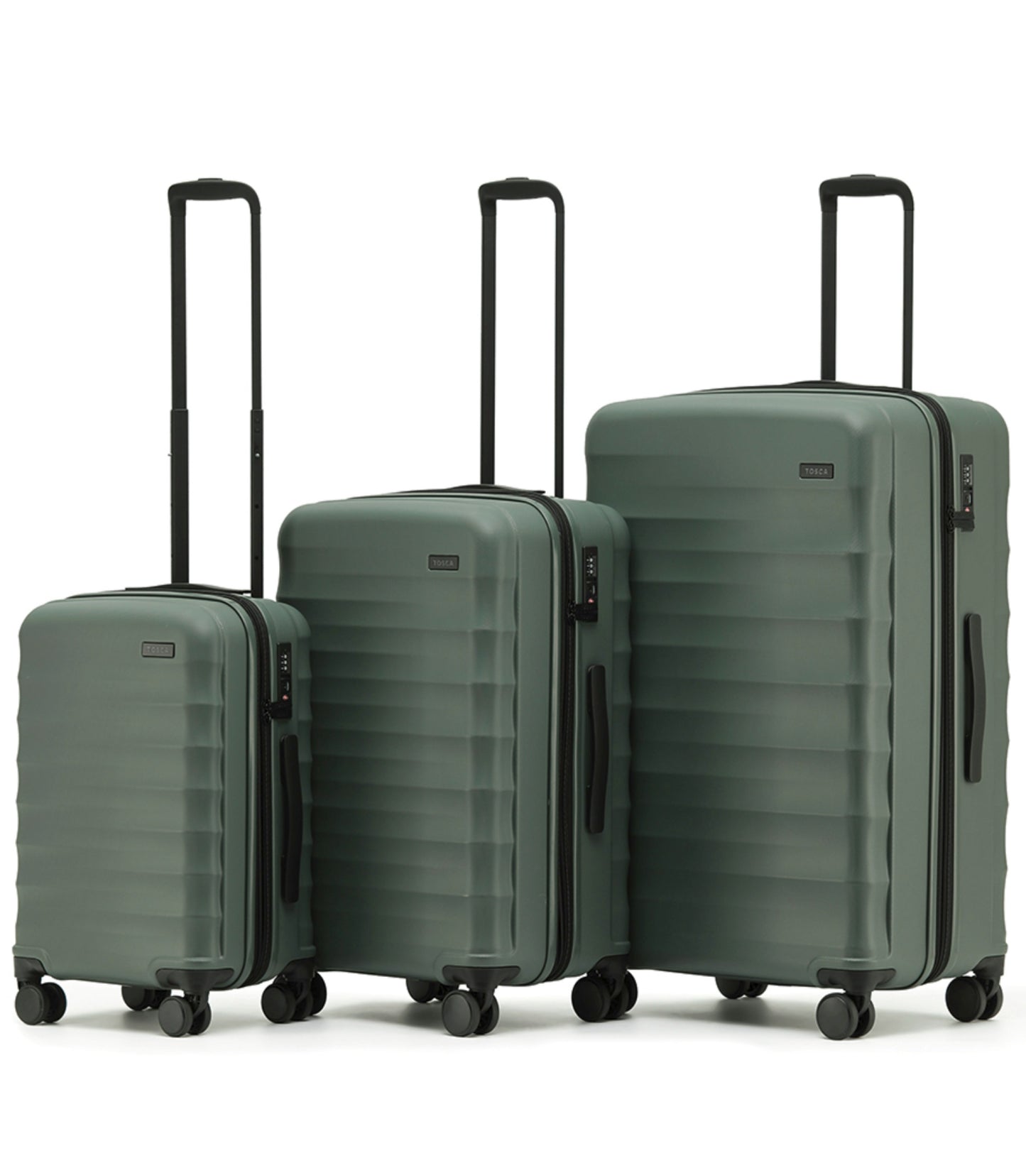 Tosca Interstellar 2.0 - 4-Wheel Expandable Luggage Set of 3 - Moss (Small, Medium and Large)