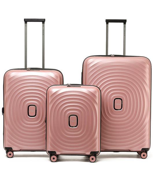 Tosca Eclipse 4-Wheel Expandable Luggage Set of 3 - Rose Gold (Small, Medium and Large)