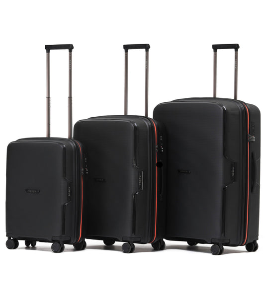 Tosca Bel-Air Suitcase Set of 3 - Black (Carry-on, Medium, Large)