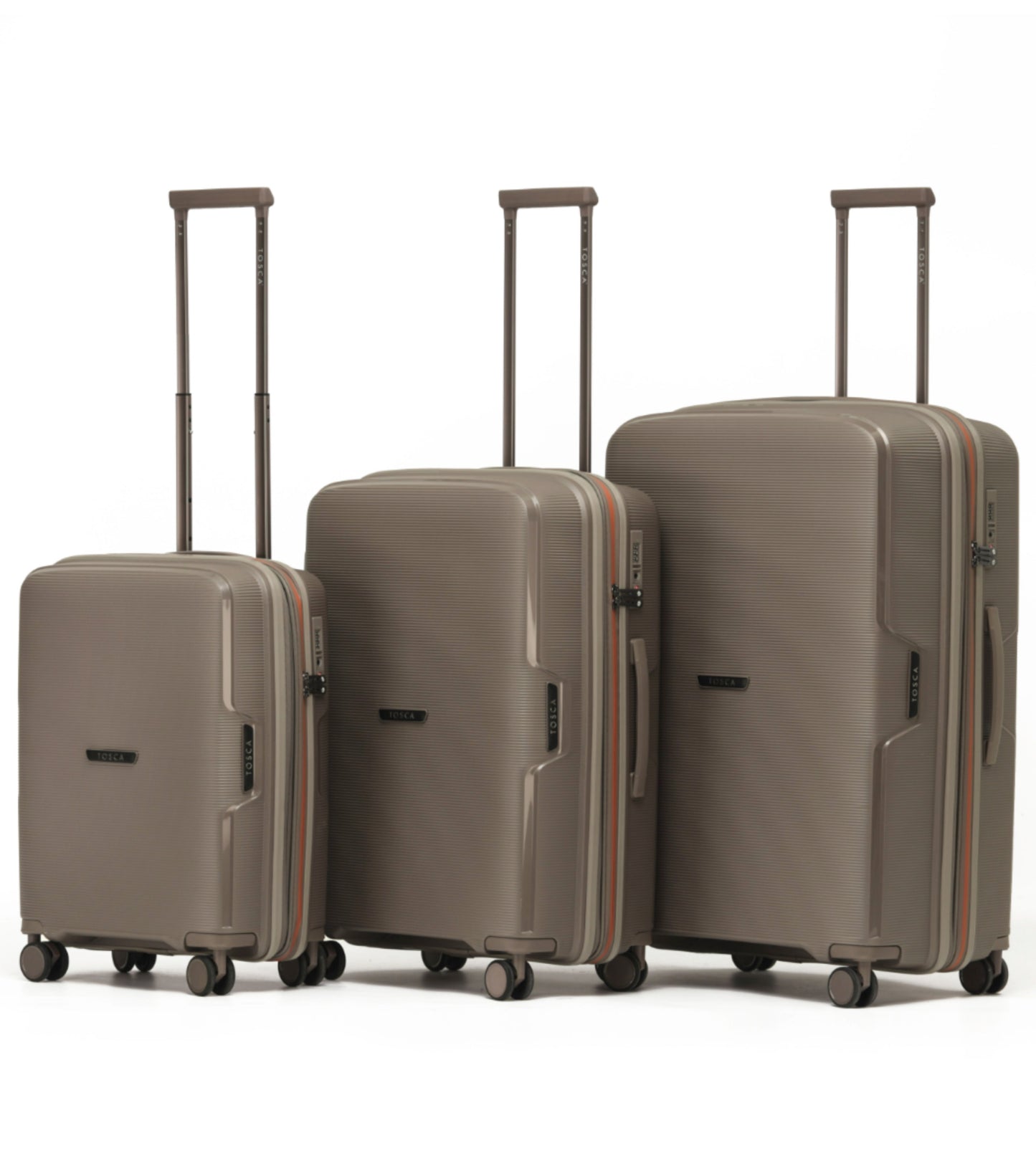 Tosca Bel-Air Suitcase Set of 3 - Champagne (Carry-on, Medium, Large)