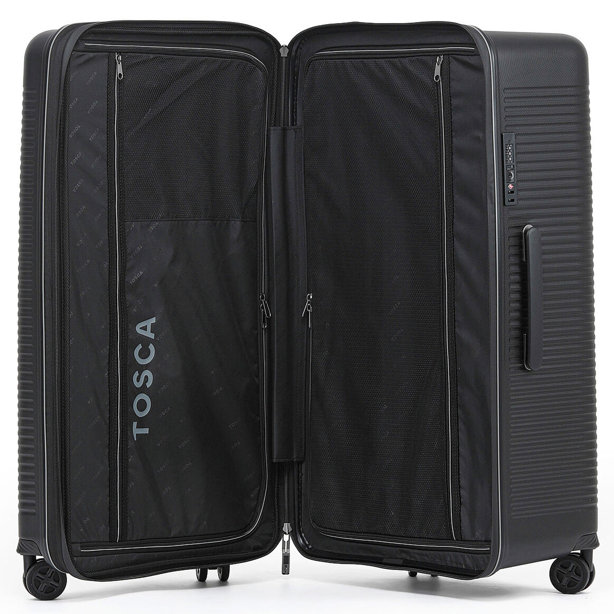 Tosca Imperial 78 cm Hardside Large Trunk Suitcase - Black / Grey