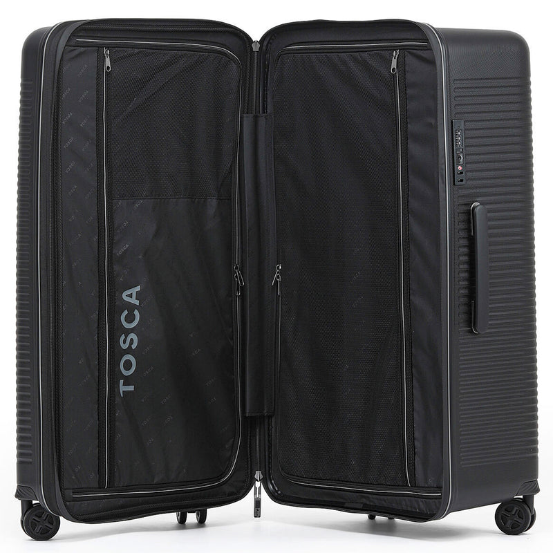 Tosca Imperial 78 cm Hardside Large Trunk Suitcase - Black / Grey