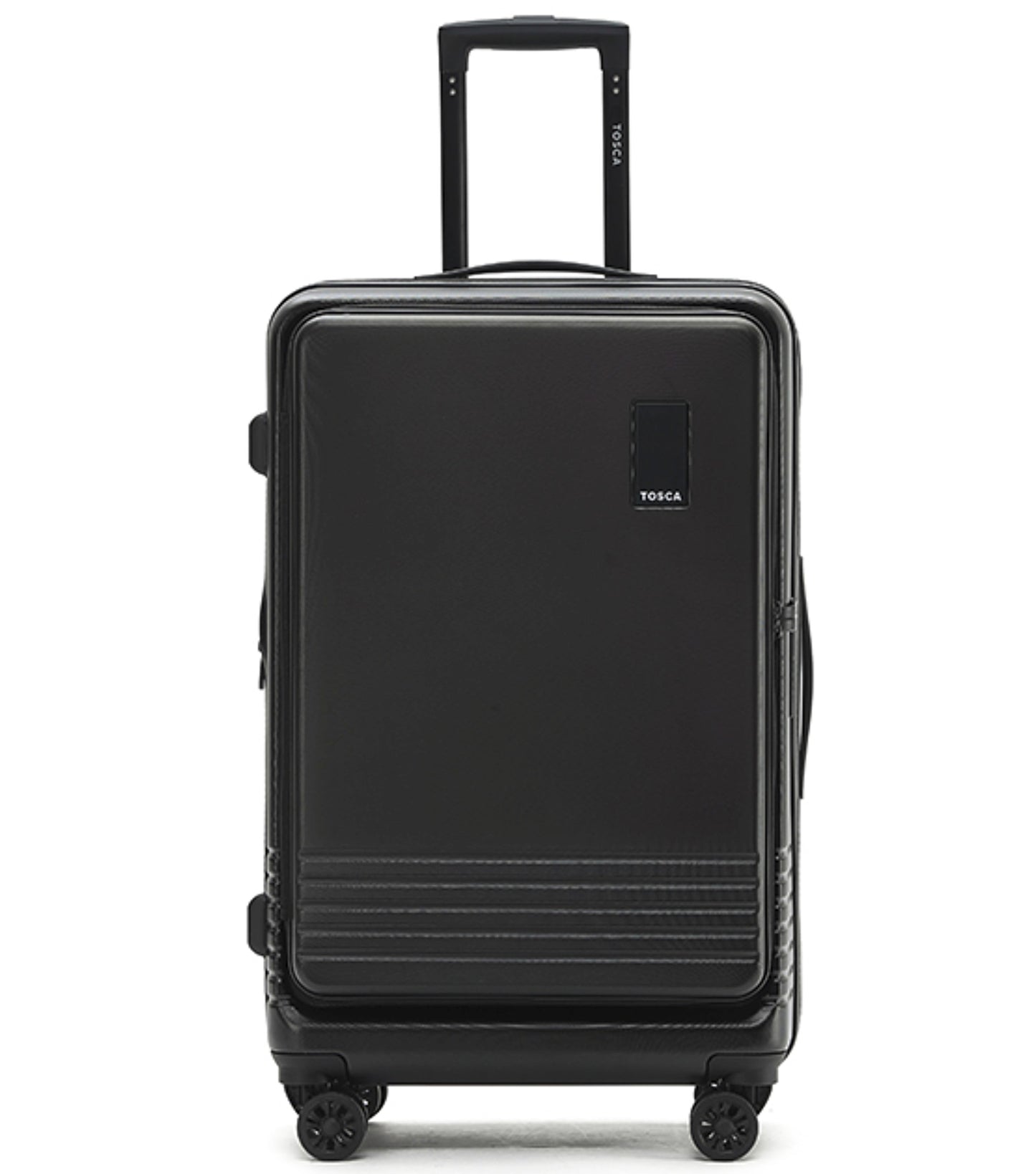 Tosca Horizon 66 cm 4-Wheel Expandable Front Opening Case - Black