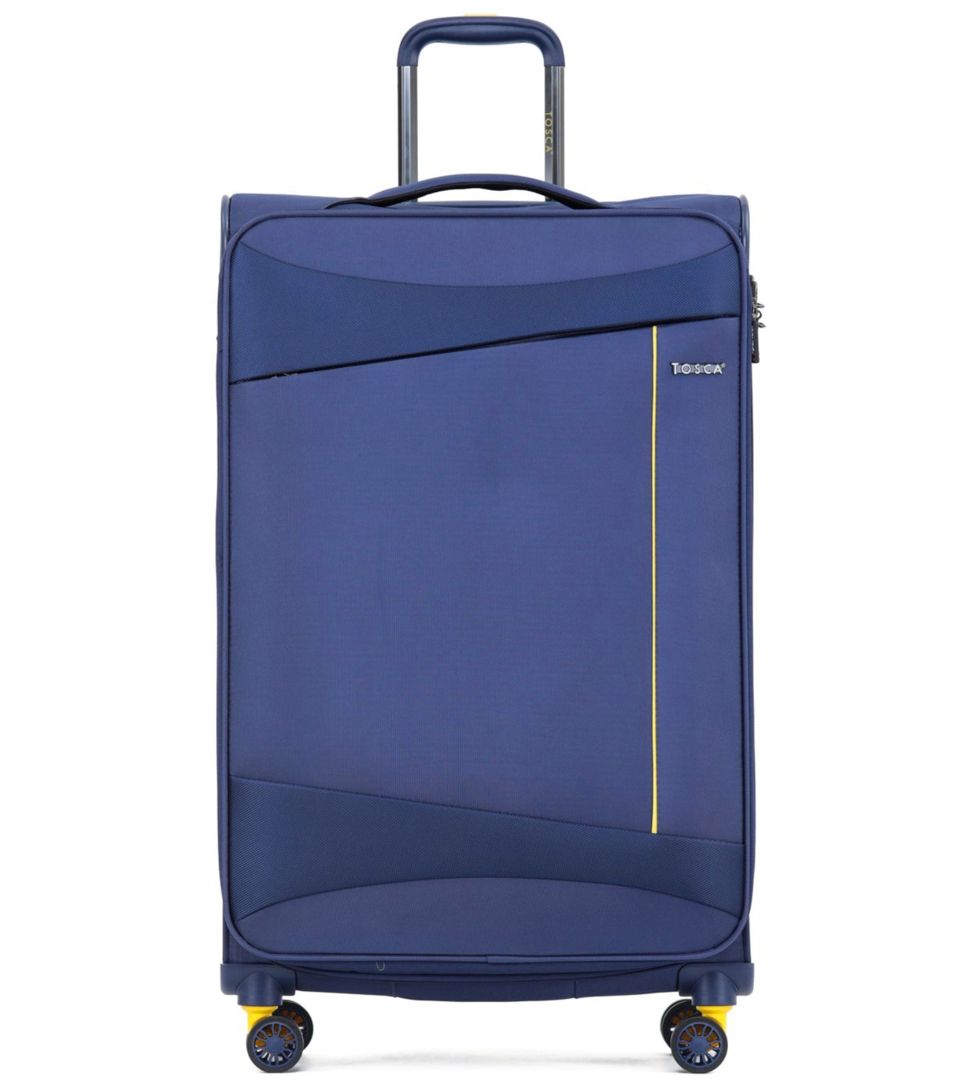 Tosca Max Lite 3.0 - 78 cm 4 Wheel Soft Spinner Case - Navy / Yellow