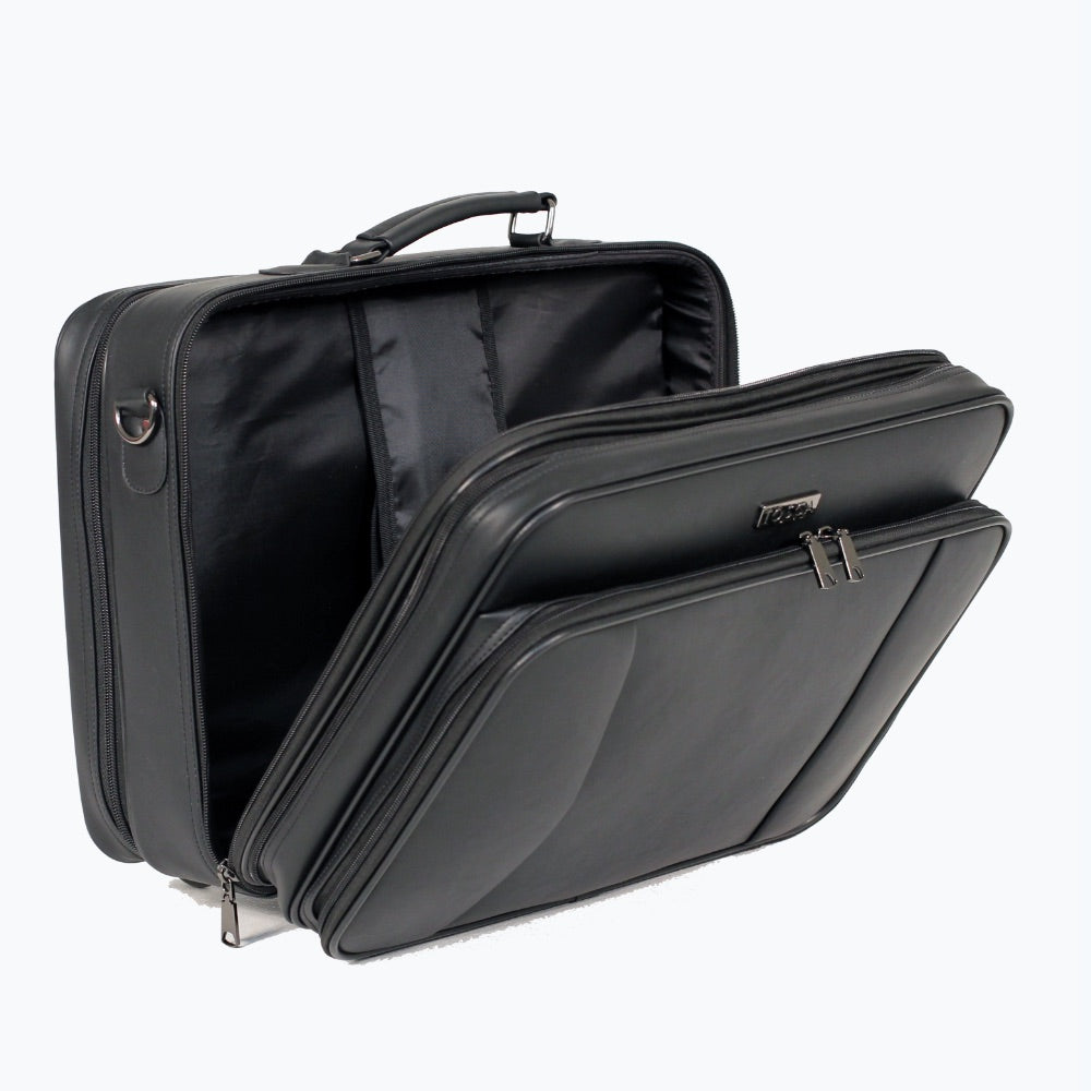 Tosca Rolling Laptop Tote - East/West Business Trolley - Black