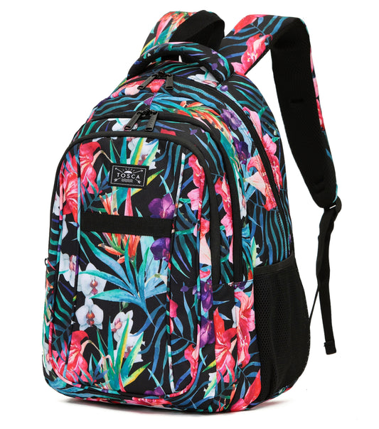 Tosca Laptop Backpack 35L - Black Floral