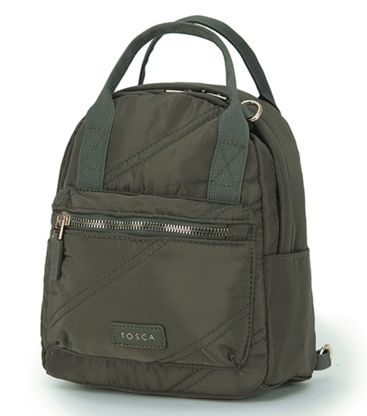  Tosca Harlow Mini Utility Bag - Khaki Stitch