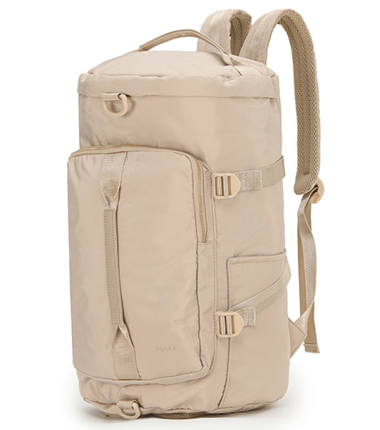 Tosca Harlow Barrel Backpack Tote - Beige