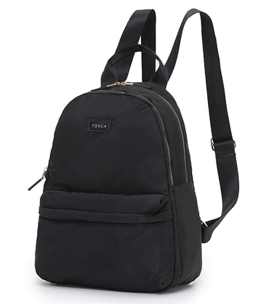 Tosca Harlow Laptop Backpack - Black Stitch