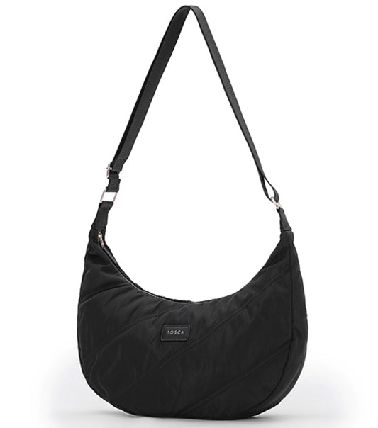 Tosca Harlow Hobo Bag - Black Stitch