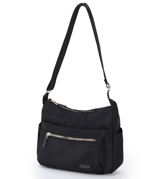 Tosca Harlow Shoulder Bag - Black Stitch