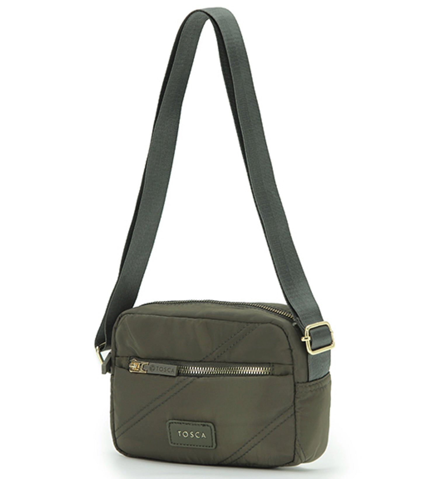 Tosca Harlow Small Shoulder Bag - Khaki Stitch