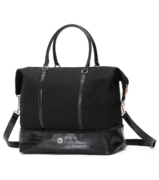 Tosca Overnight Bag - Black Croc 