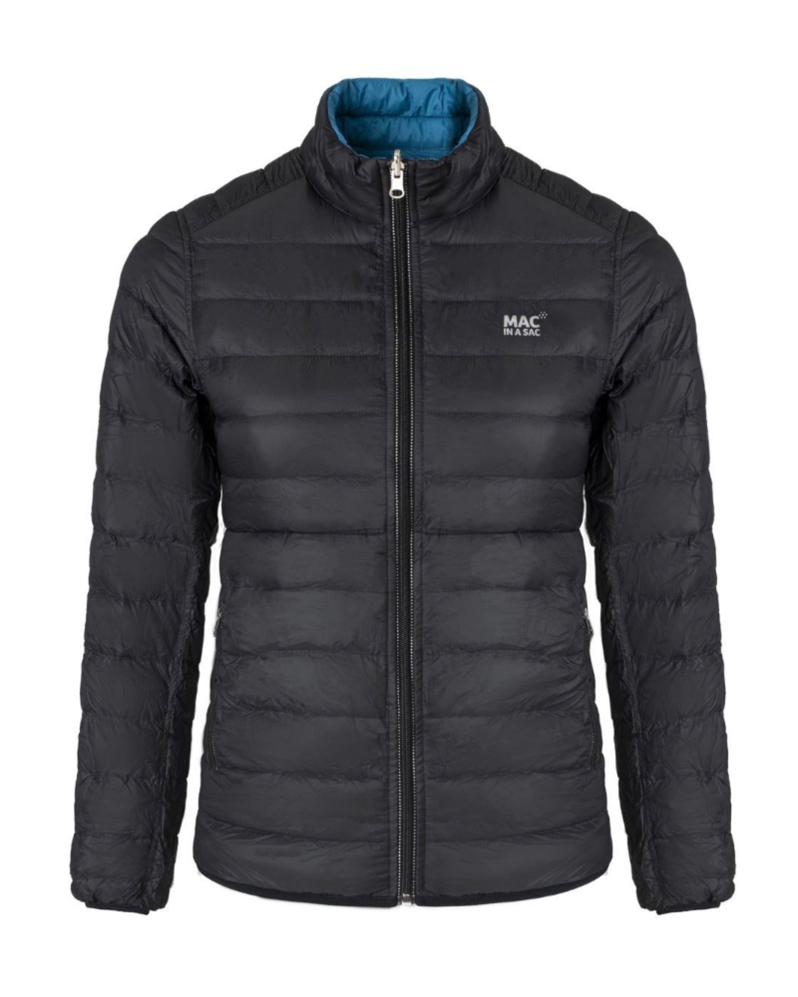 Mac in a Sac Polar Womens Reversible Down Jacket - Size 8 - Black / Teal