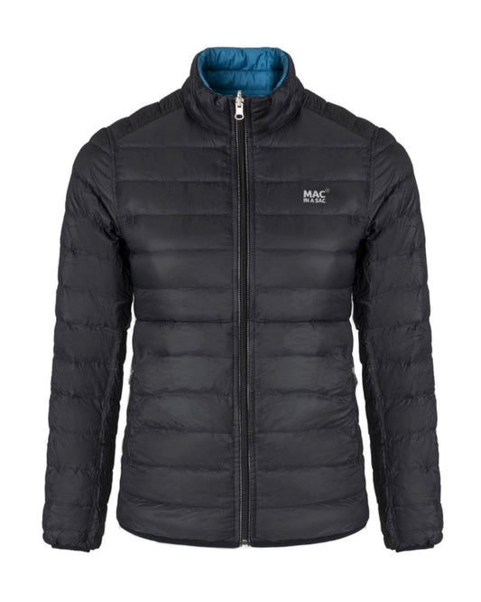 Mac in a Sac Polar Womens Reversible Down Jacket - Size 8 - Black / Teal