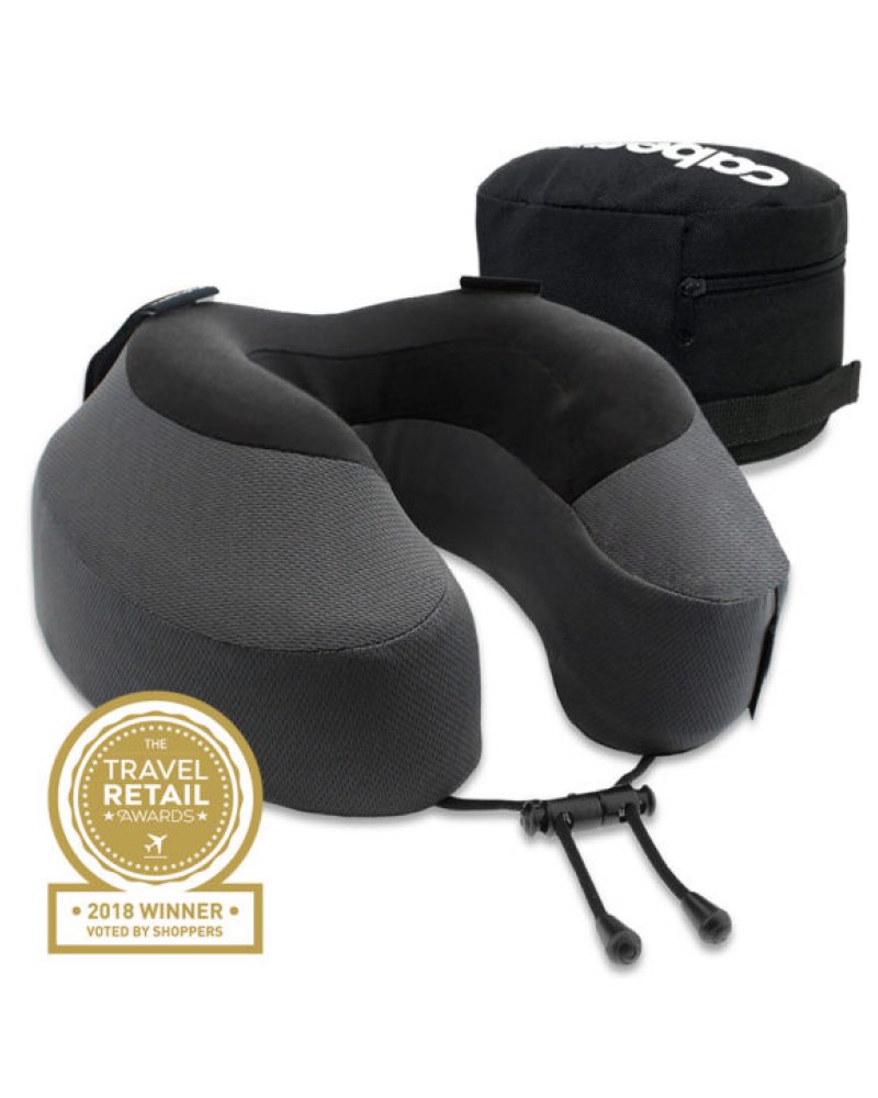 The premium travel case compacts the pillow to 1/2 its size for quick and convenient packing