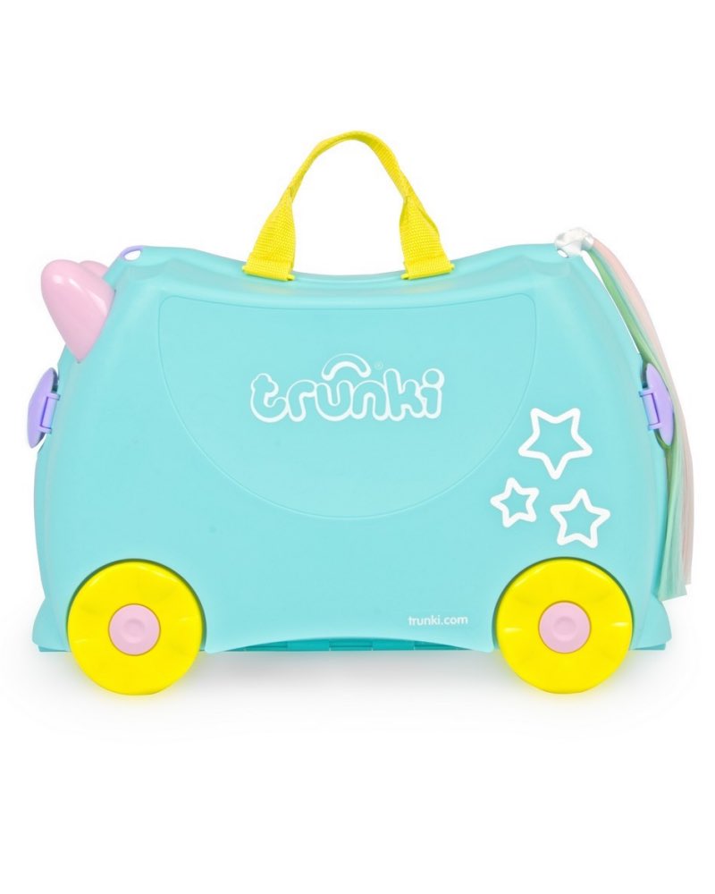 Trunki Una Unicorn - Ride on Suitcase / Carry-on Bag - Light Blue