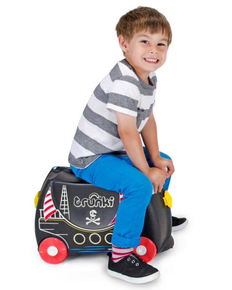 Trunki Pedro Pirate - Ride on Suitcase /Carry-on Bag - Black