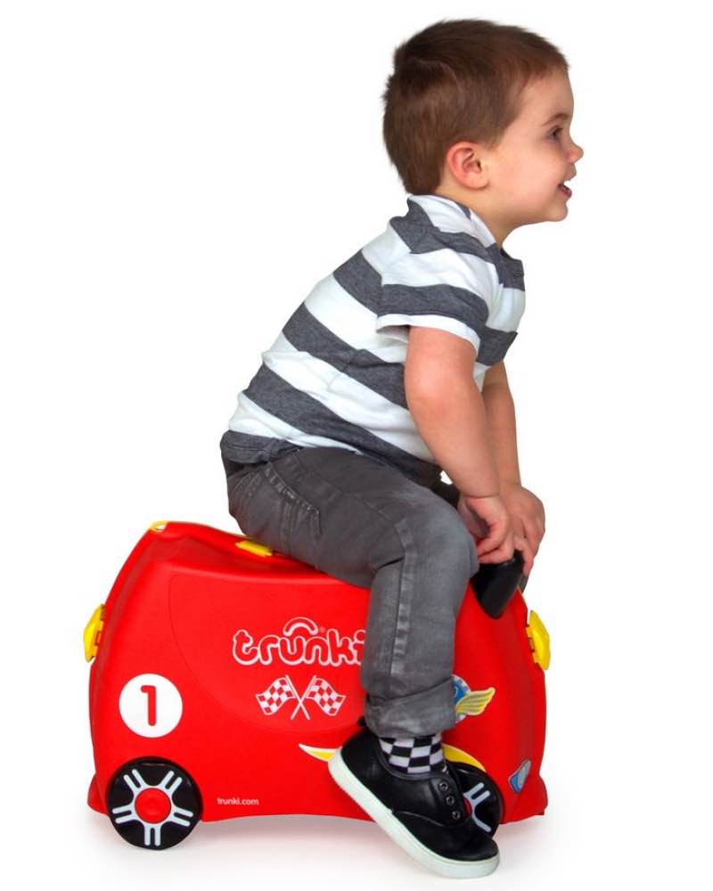 Trunki Rocco Race Car - Ride on Suitcase / Carry-on Bag - Red