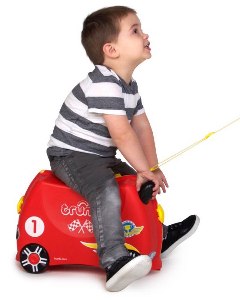 Trunki Rocco Race Car - Ride on Suitcase / Carry-on Bag - Red