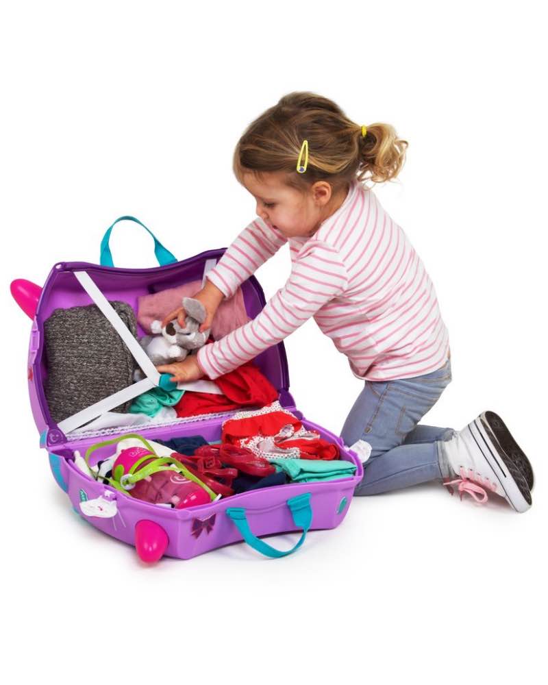 Trunki Cassie Cat - Ride on Suitcase / Carry-on Bag - Purple