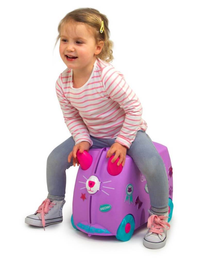 Trunki Cassie Cat - Ride on Suitcase / Carry-on Bag - Purple